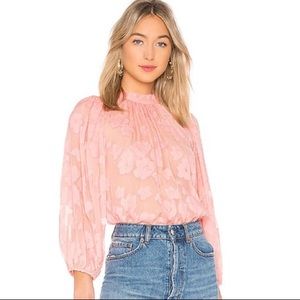 Ulla Johnson Sandrine pink blouse